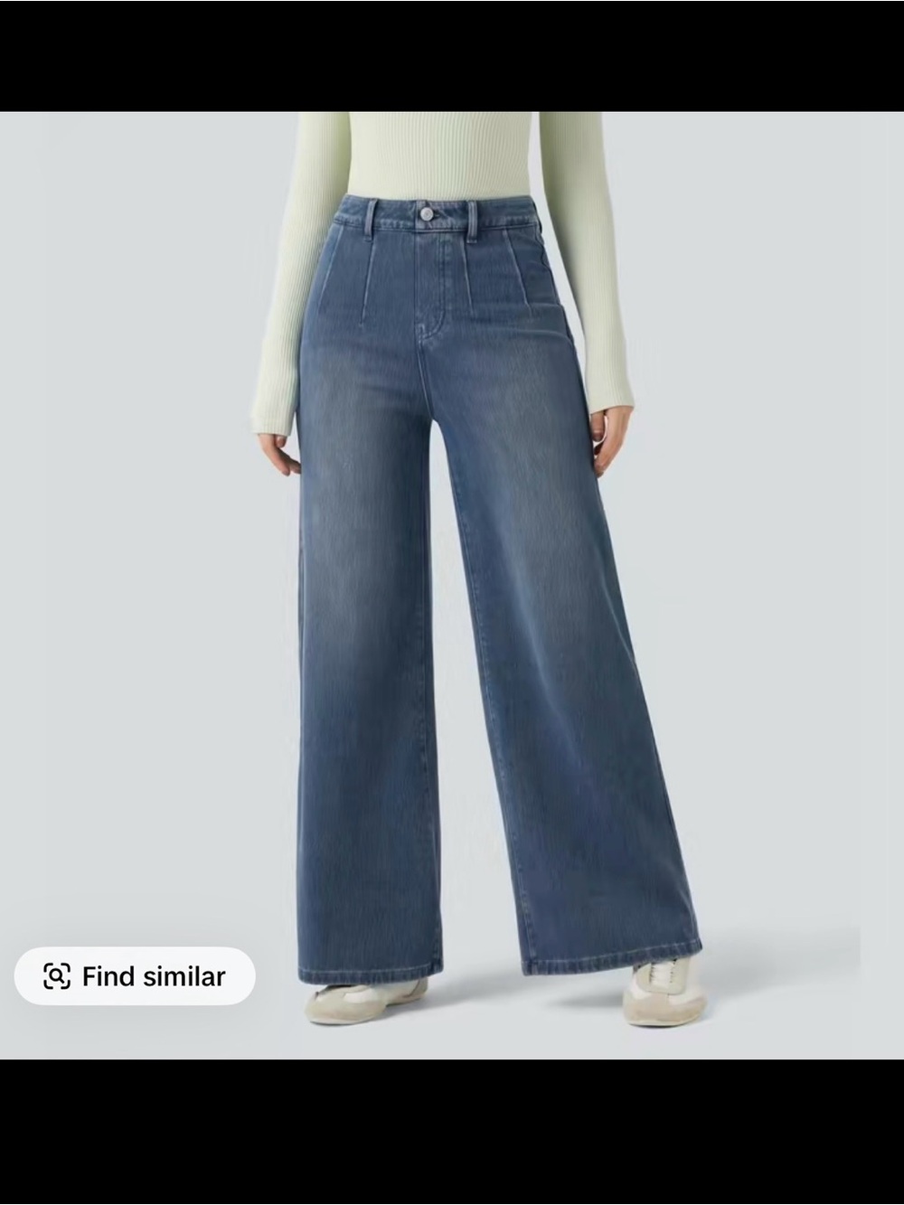 Halara Flex Wide Leg High-Rise Women's Jeans in Tide Blue